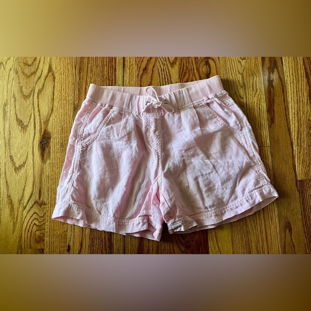 J.McLaughlin Drawstring Pink Linen Shorts - Small